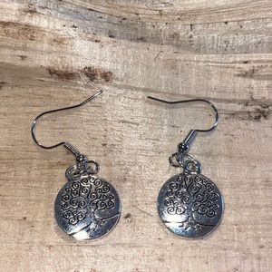 Tree of Life Silver New Dangle Earrings New for The Season